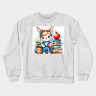 Bunny and Books Crewneck Sweatshirt